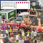 Crowd Control Barriers Ho/oo Gauge Busch 1018. Fixed Price $32.29.