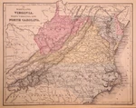 Antique 1882 Map Virginia, West North Carolina S. A. Mitchell (9X12). Fixed Price $20.00.