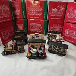 Lot Of 10 Jc Penny Home Towne Express 1998 Train Engine+cars Christmas Village. Fixed Price $37.00.