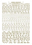 Woodland Scenics Extended Roman Gold Letters Dry Transfer Decals MG717. Fixed Price $8.99.