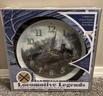 New Locomotive Legends Steam Engine Train Sounds Hanging Wall Clock Feldstein. Fixed Price $34.95.