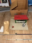 Vintage Lionel Animated Newsstand No. 128 & Original Box Manual Railroad. Fixed Price $65.00.