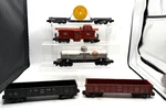American Flyer Lot 24619 Bay Window Caboose, Tanker, D&h Gondola, Reel Car. Fixed Price $110.00.