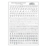 Woodland Scenics Dry Transfer Decals MG758 Script & Old English Silver. Fixed Price $8.79.