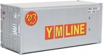 Walthers Ho Scale 20' Smooth-side Container Ym Line (gray/orange/yellow). Fixed Price $10.19.