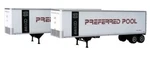 Walthers Ho Scale 40' Trailmobile Trailer 2-PACK Preferred Pool 949-2515. Fixed Price $26.13.