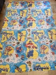 Vibrant Vintage 1984 Hasbro Transformers Bed Sheet Flat Only. Fixed Price $33.00.