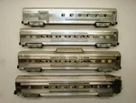 Set Of American Flyer Streamline Chrome Passenger Cars Obs Lot 5-P49. Fixed Price $289.99.