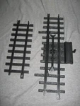 Lot 2 New Bright Train Straight Track Start Stop Pieces Scale Replacement. Fixed Price $13.99.