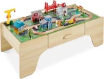 Best Choice Products 50 Inch Wood Train Set For Kids 70 Piecewith Reversible Top. Fixed Price $142.48.