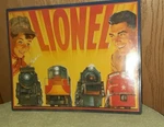 Nos Embossed Tin Sign From 1999 That Is Copy Of 1954 Lionel Catalog Cover. Fixed Price $27.78.