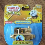 Fisher-price Special Edition Gold Thomas Diecast Metal Train. Fixed Price $17.99.