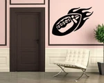 Fire Oval Leather Sport Football Wall Art Decor Vinyl Sticker Z311. Fixed Price $29.99.