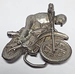 Vintage 1977 Motor Cross Belt Buckle Bergamot Brass Works Dirt Bike. Fixed Price $12.95.