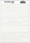 Woodland Scenics MG721 Gothic R.r. Letters White 1/16-5/16" Train Decal Sheet. Fixed Price $8.69.