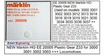 New Rklin Ho Ee 20005 Plastic Gear Z33 For 3000 3001 3002 3003 +++ Locomotives. Fixed Price $6.26.