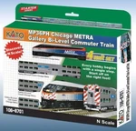Kato 1068701 Chicago Metra MP36PH Loco & Bi-level Cars Train Set 106-8701. Fixed Price $178.95.