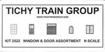 Tichy-train 80-PIECE Window Amp; Door Assortment Scale Model Railroad. Fixed Price $19.05.