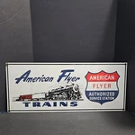 Vintage American Flyer Trains Ande Rooney Porcelain Sign Model Collectible. Fixed Price $58.58.