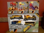 Cat Construction Iron Diesel Train W/ Boulder Drop, Rock Mover, Gravel Pit New!!. Fixed Price $100.00.