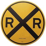 Microscale 10201 Rxr 17-1/2" Round Aluminum Die-cut Crossing Sign. Fixed Price $34.63.