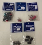 Miniatronics Lot Push Button, Micro, Toggle, Slide Switches 5 Packages. Fixed Price $25.00.