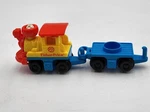 1992 Fisher Price Little People Geo Trax Flip No. Track Engine & Flat Bed Car. Fixed Price $15.99.
