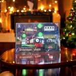 Blue Hat North Pole Junction Christmas Train 35 Pieces Tested And Working. Fixed Price $100.00.
