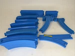 Lot Of 61 Tomy Thomas Trackmaster Blue Train Tracks 2001-2002 Tomica Assorted. Fixed Price $44.95.