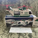 2001 Hess Helicopter With Motorcycle And Cruiser Lights & Sound Euc In Box. Fixed Price $18.00.