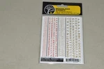 Ho Dry Transfer Decals Woodland Scenics DT504 Rr Roman Letters Numbers Red Gold. Fixed Price $9.00.