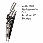 195MM 30 Degree Electric Curved Switch Rail -z 1/220-MARKLIN 8569. Fixed Price $83.34.