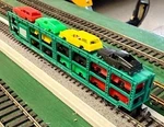 Scale Minitrix Penn Central Tri-level Carrier W Autos & Rapido Couplers. Fixed Price $18.00.