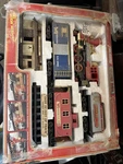 Talking Silver Rail Express Battery Operated Train Set No. 1170 Complete Box. Fixed Price $25.00.
