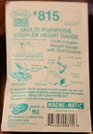 Kadee #815 (ON30 Scale) Multi-purpose Coupler Height Gauge. Fixed Price $10.25.