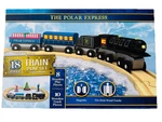 Masterpieces Wood Train Set-the Polar Express 18 Piece-with Track & Play. Fixed Price $25.00.